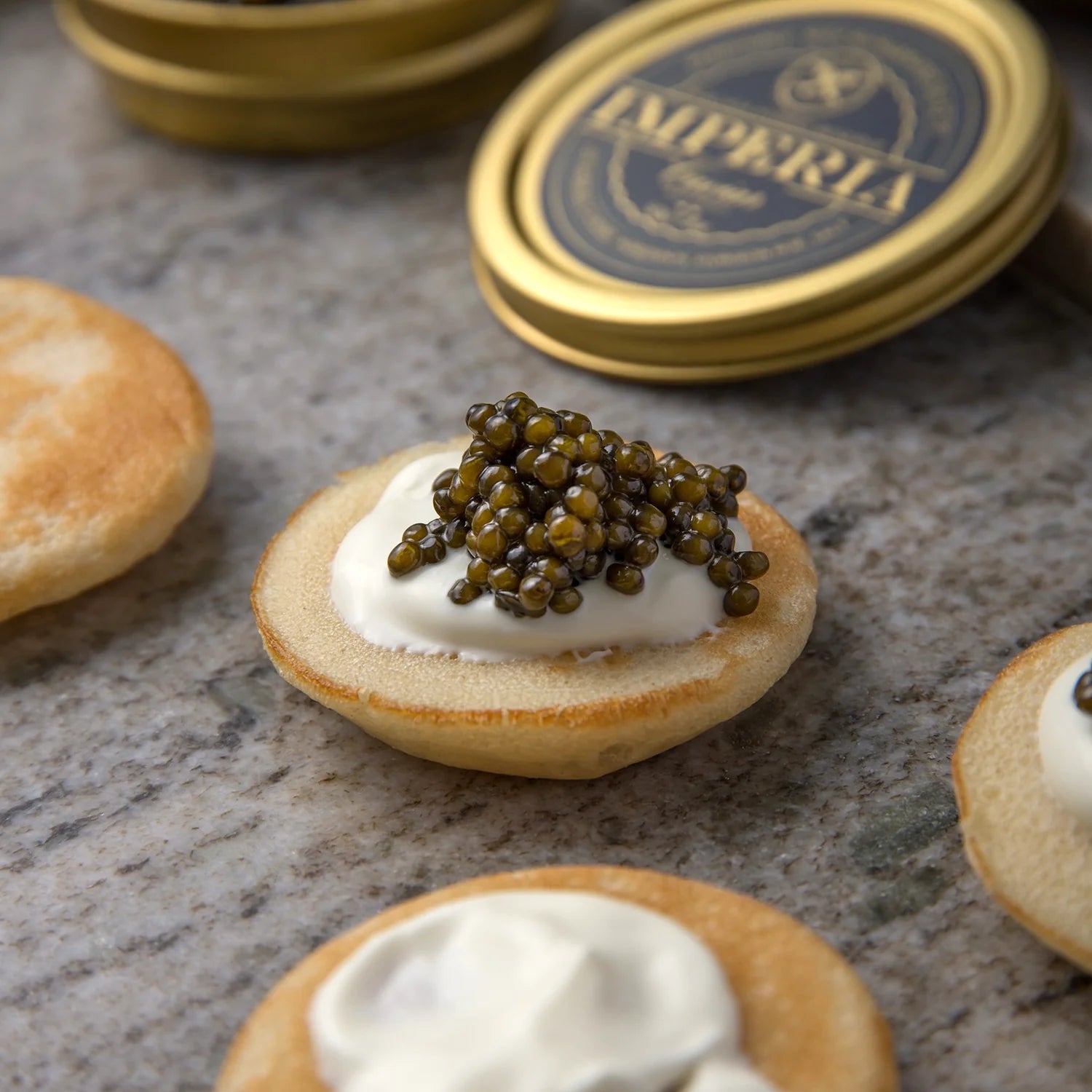 Caviar, Blini & Crème Fraîche Tasting Set