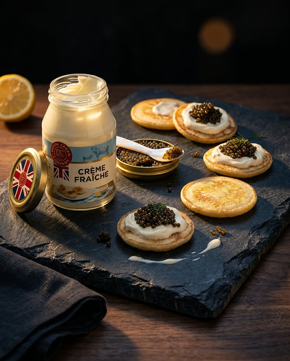 Caviar, Blini & Crème Fraîche Tasting Set