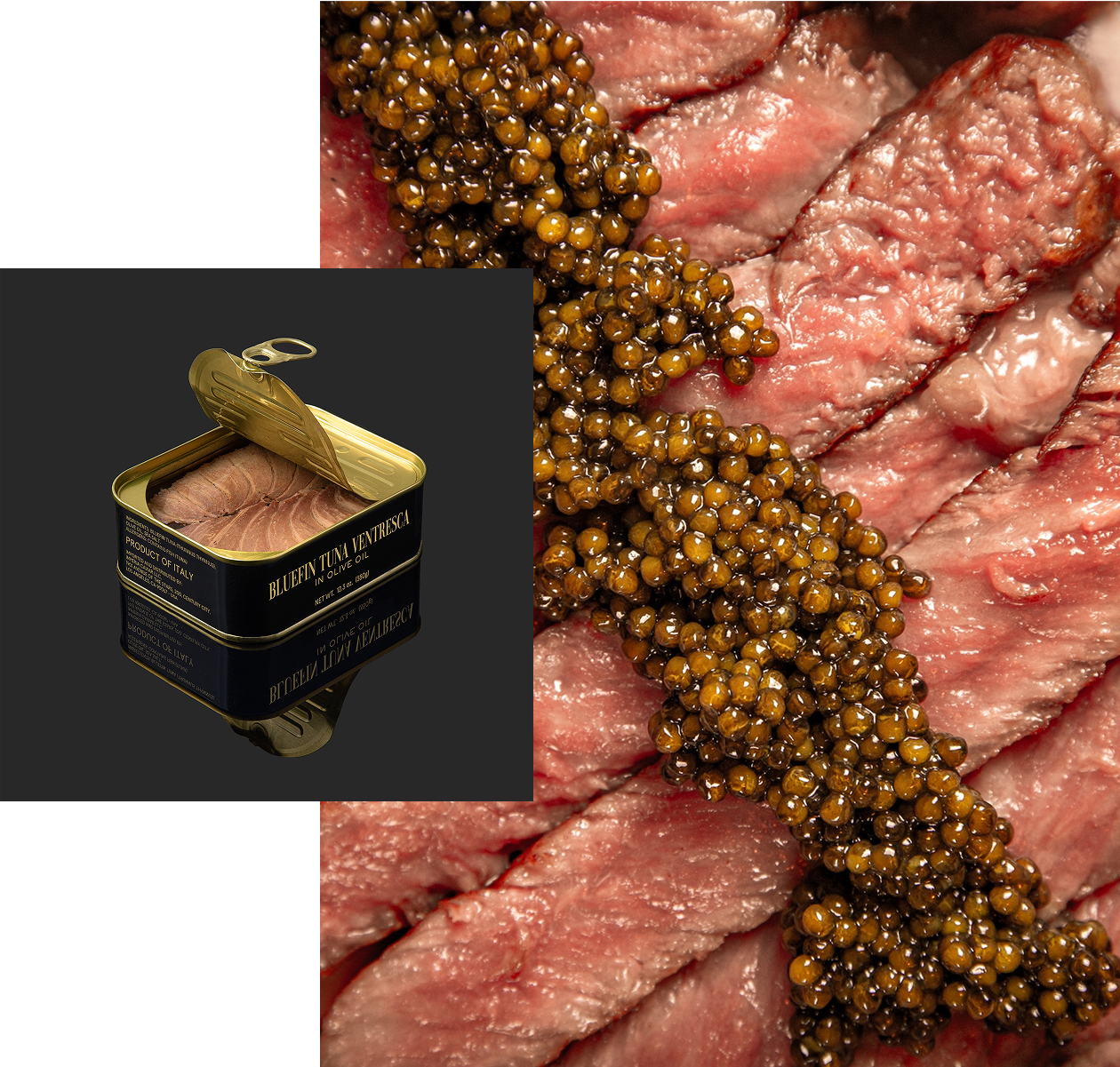 Caviar with a can of Beluga Caviar