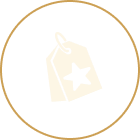 Heart-shaped object with a gold outline on a white background