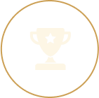 Decorative icon of a goblet with a gold rim inside a circle