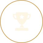 Decorative icon of a martini glass with a gold rim on a white background