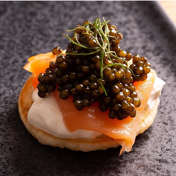Smoked salmon with caviar