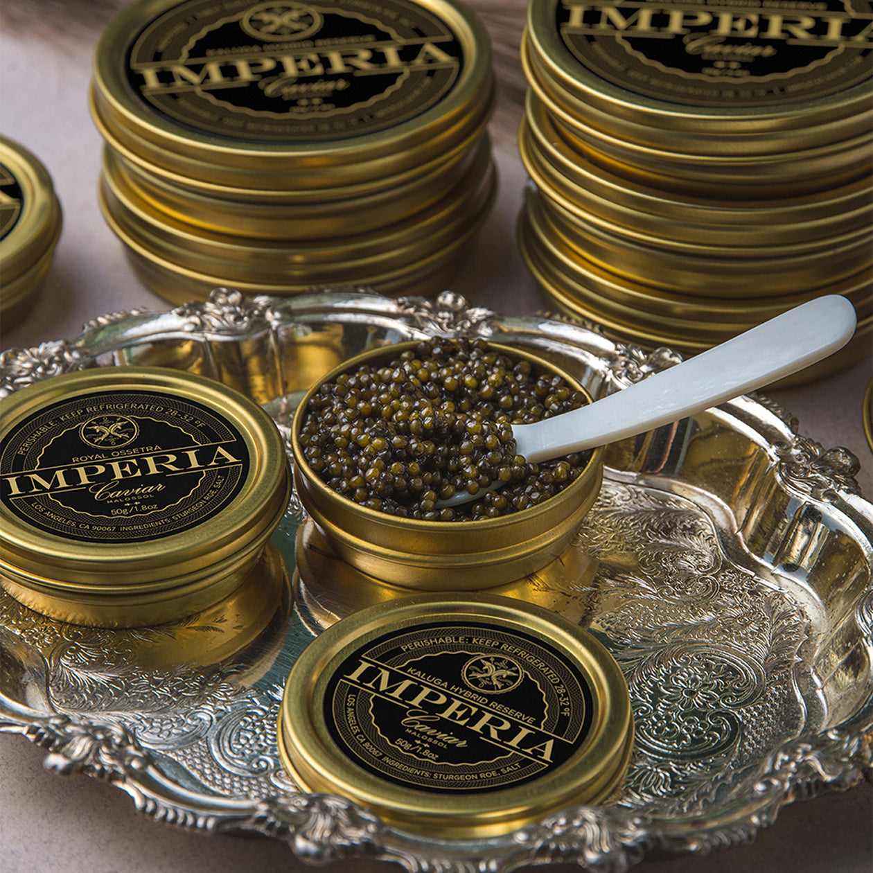 Caviar Accessories: Blinis, Spoons, Truffle & Gift Cards