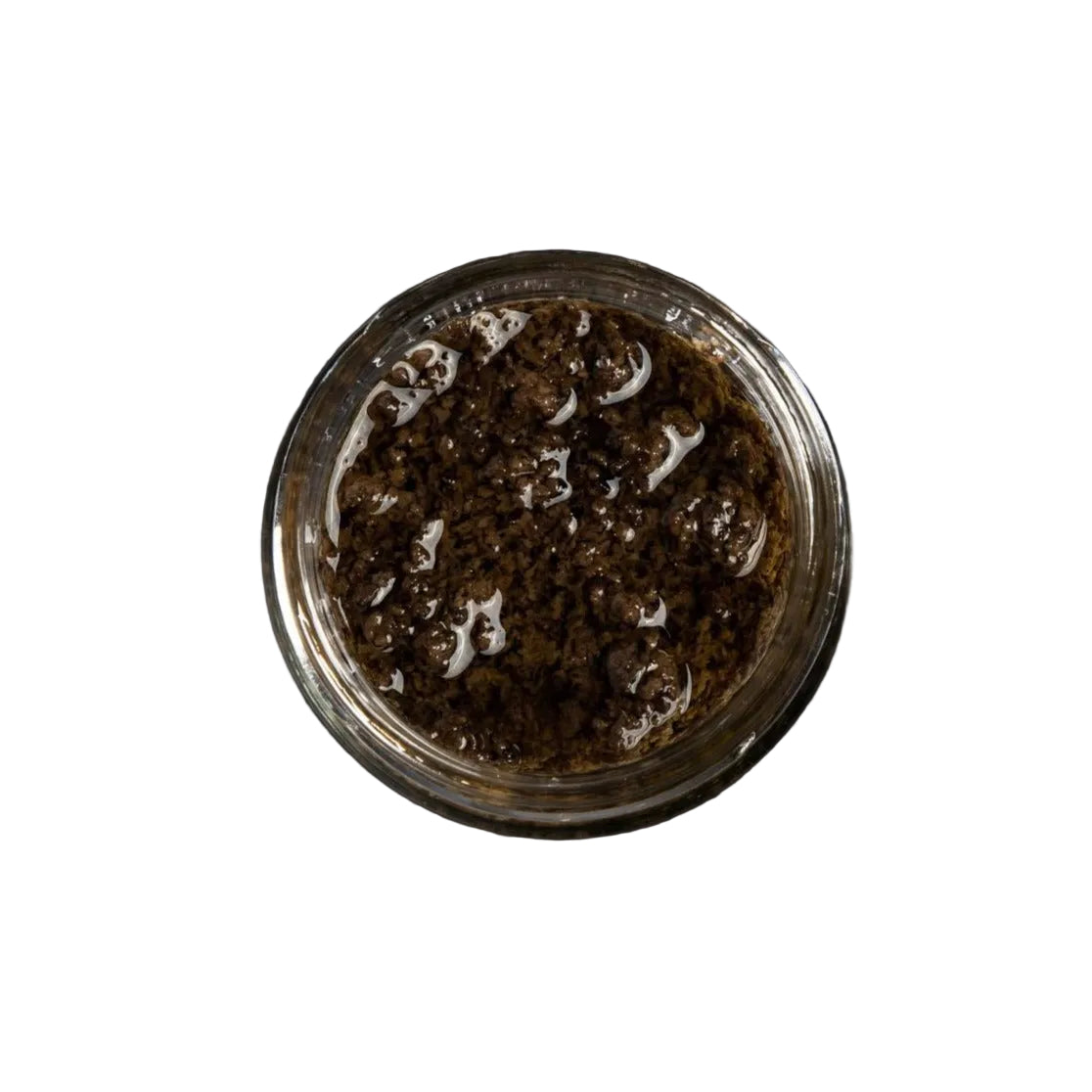 an  open Imperia caviar truffle sauce tin on a white background